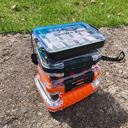 SantaKing Fishing Tackle Box Fly Hooks Storage Box Durable Multiple Layers Portable for Organized Outdoor Fishing