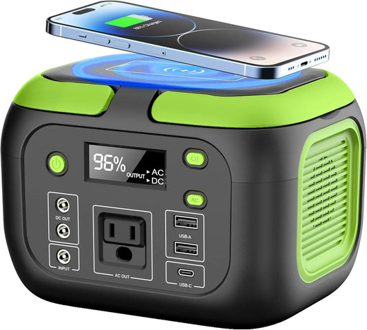 200W Portable Power Station 155Wh Solar Generator 42000mAh CA 110V, DC, USB QC3.0 for