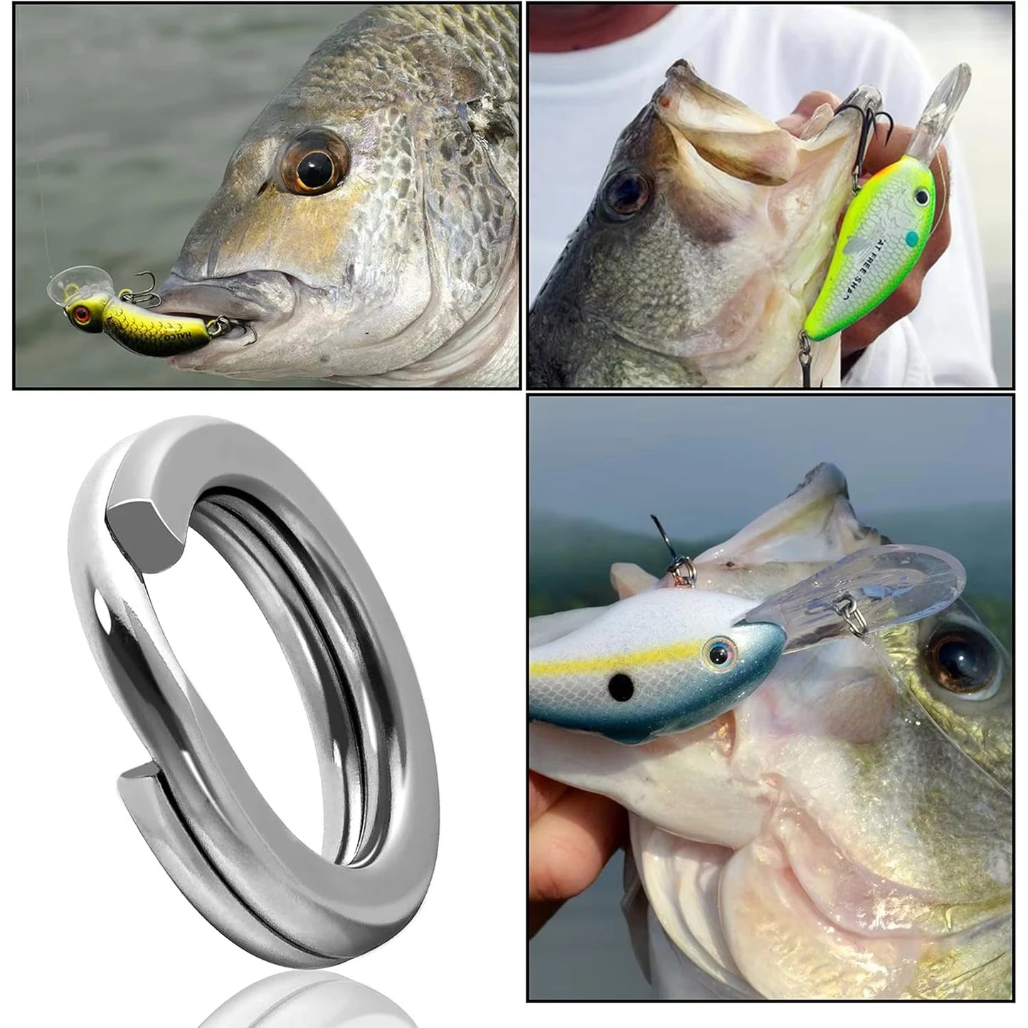 5 Sizes High Strength Large tensile Force Fishing Loop Fishing Lure Connector 200/250PC