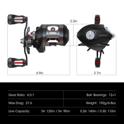 12+1 Ball Bearings Baitcasting Reel Fishing Fly High Speed Fishing Reel
