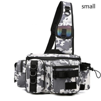 Fishing Tackle & Gear Sling Backpack with Rod Holder