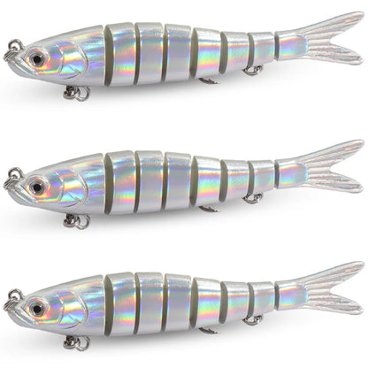 3PCS Swimbait 11g 16g 27g Multi Joint Lure Sinking Pencil Bionic Swimming Pesca Bass Treble Hook