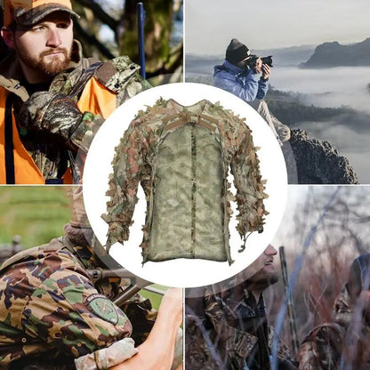 Ghillie Suit Breathable Ghillie Suit For Turkey Hunting Hunting Gear Camouflage Material Woodland