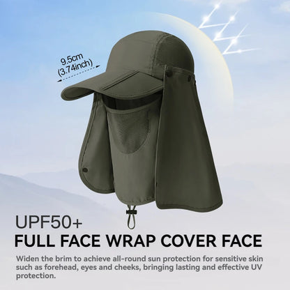 GTUBIKE Fishing Cap Windproof And Face-protecting Hat Outdoor Sports Climbing Cycling Breathable Facemask For Women And Men