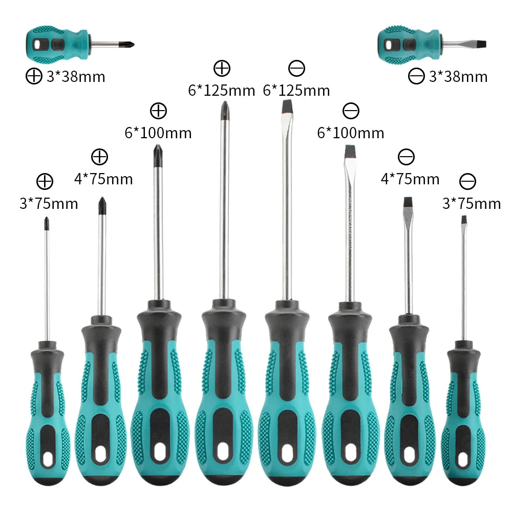 6pcs 10pcs Repair Tool Set-Magnetic Precision Screwdriver Kit with Phillips and Flat Head, Non-Slip Handle, Screwdriver Tool Set