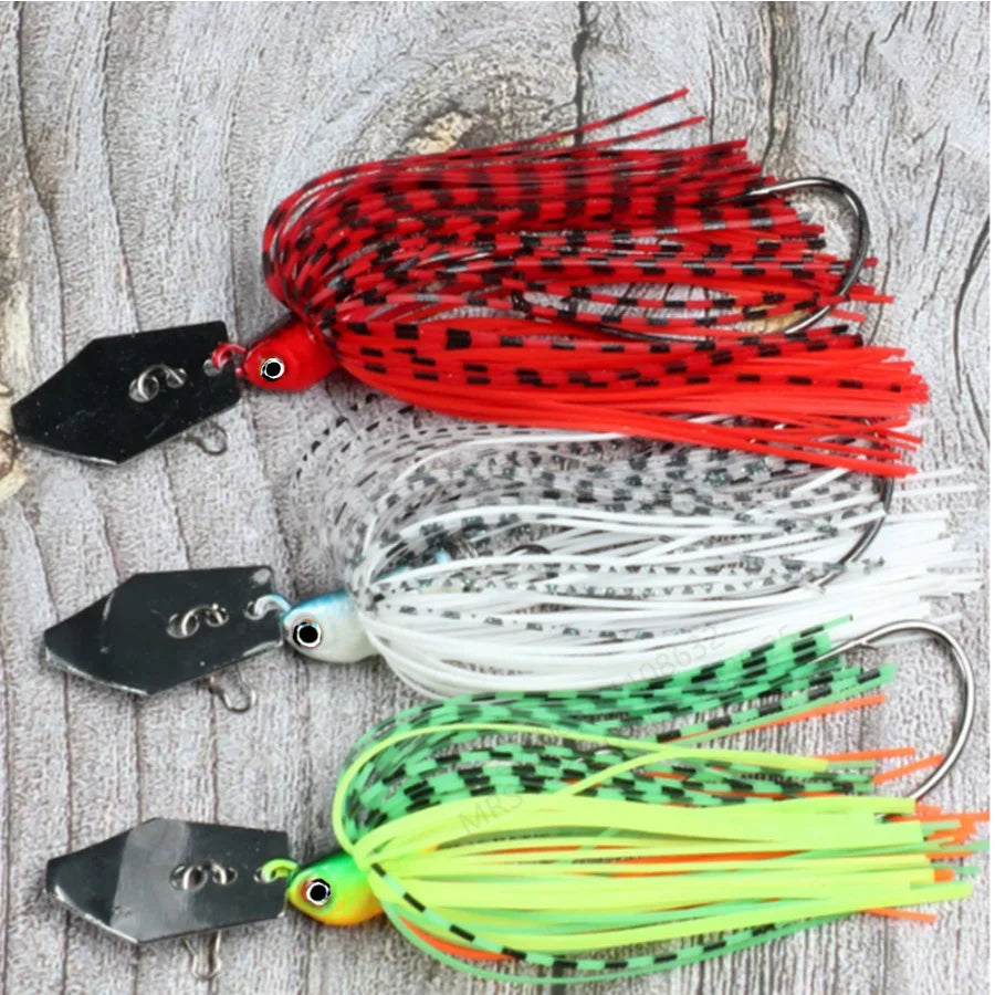 3pcs Chatterbait Fishing Lures Set Spinner Artificial Bait Skirts Kit Weedless Buzzbait Wobblers For Bass Pike Swimbait Walleye