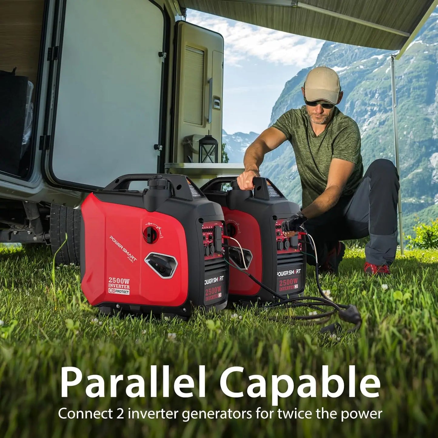 2500-Watt Gas Powered Portable Inverter Generator, Super Quiet for Camping,Home Emergency Use,EPA Compliant 2024 Version