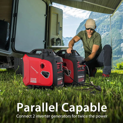 2500-Watt Gas Powered Portable Inverter Generator, Super Quiet for Camping,Home Emergency Use,EPA Compliant 2024 Version