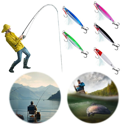 Metal Jig Fishing Lure 60g Trolling Hard Bait Fast Sinking