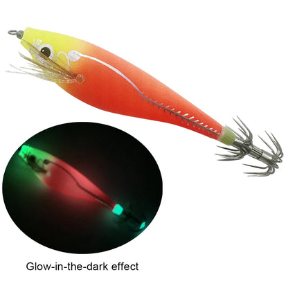 Luminous UV Blowing Tube Fishing Lure Wood Shrimp Bait Fishing Explosion Hook
