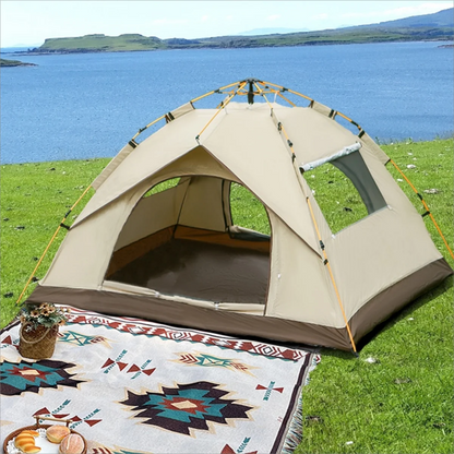 Automatic Reactive Sunshade Camping Tent with Two Doors & Windows