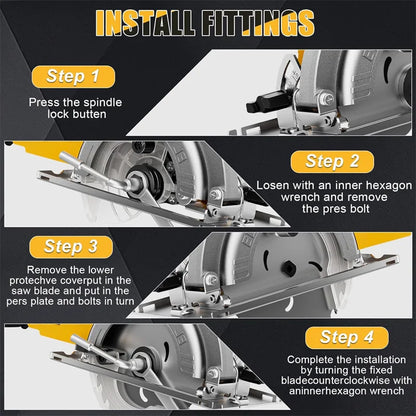 5-inch Mini Electric Circular Saw One-hand Wood Cutter Portable Woodworking Chainsaw For Dewalt 20V Batteries