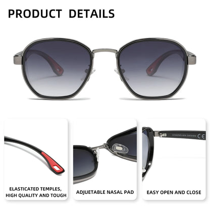 KINGSEVEN Brand Original Sunglasses Men Polarized UV400 Luxury Women Eyewear Male Outdoor Round Frame Causal Fashion Glasses