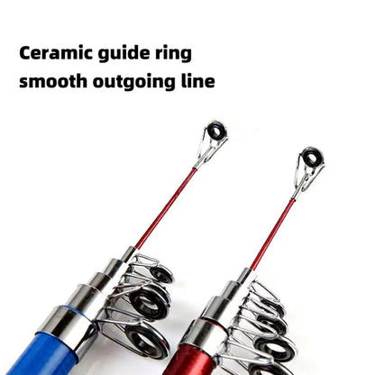 Fishing Pole Set Full Kits With Telescopic Fishing Rod And Spinning Reel Baits Hooks