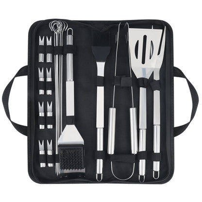 20PCS Barbecue Utensils, Grill Tools, Heavy Duty Stainless Steel Grill Sel