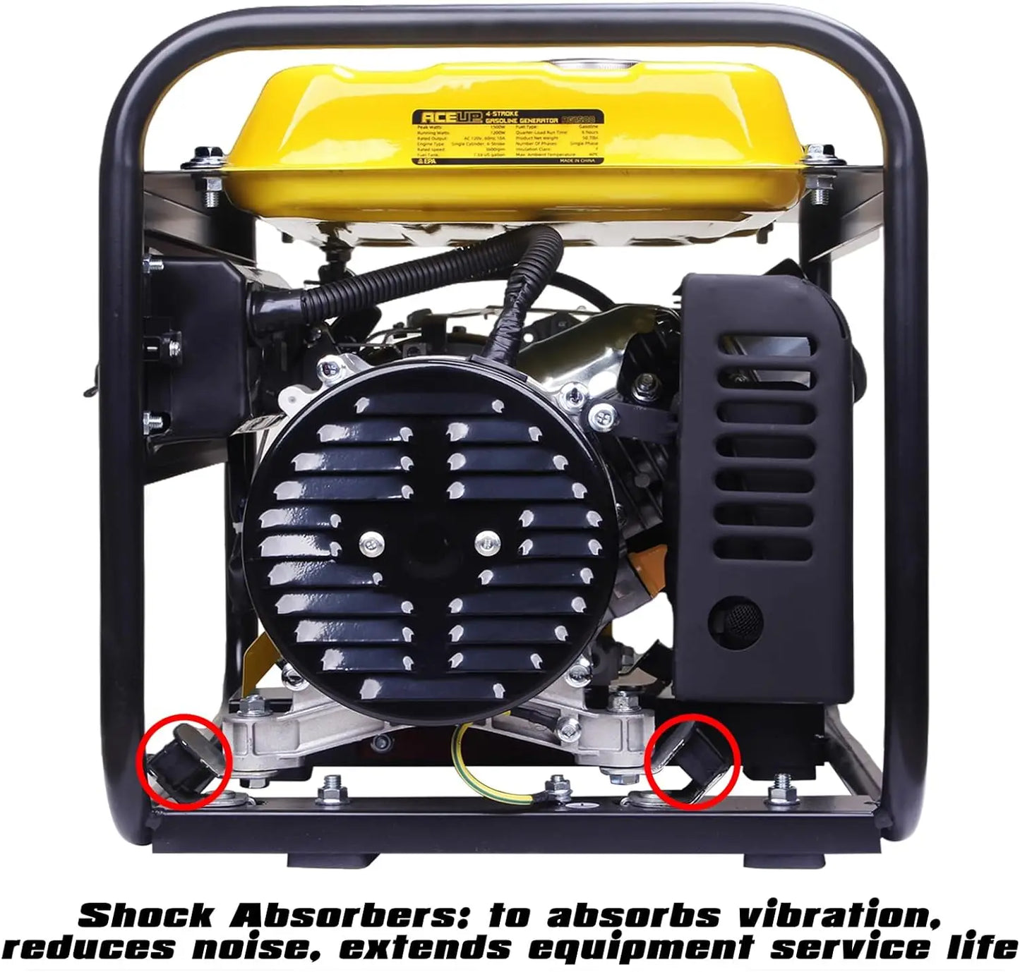 Aceup Energy 1,500W Gas Powered Generator, Portable Generator 4-Stroke, EPA Compliant