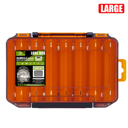 SAMOLLA Double-Sided Compact Tackle Box - Streamline Fishing with Durable, Versatile Organizer for Lures, Hooks, Baits