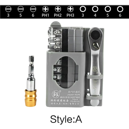 STONEGO 1Set 8-in-1 Multifunctional Screwdriver Set - Repair Tool Kit for Mobiles, Computers, Various Interchangeable Heads