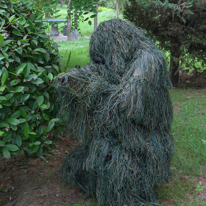 5pcs/set Camouflage Ghillie Suit Yowie Sniper Tactical Clothes Camo Suit for Hunting Paintball Ghillie