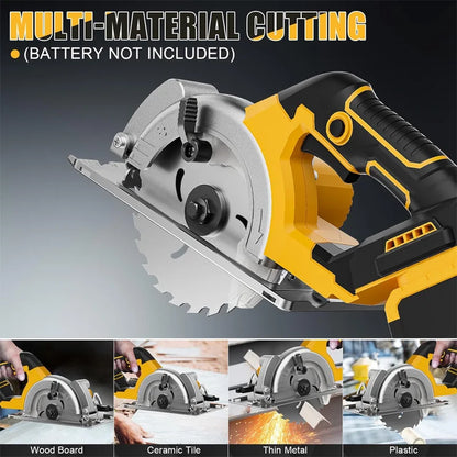 5-inch Mini Electric Circular Saw One-hand Wood Cutter Portable Woodworking Chainsaw For Dewalt 20V Batteries
