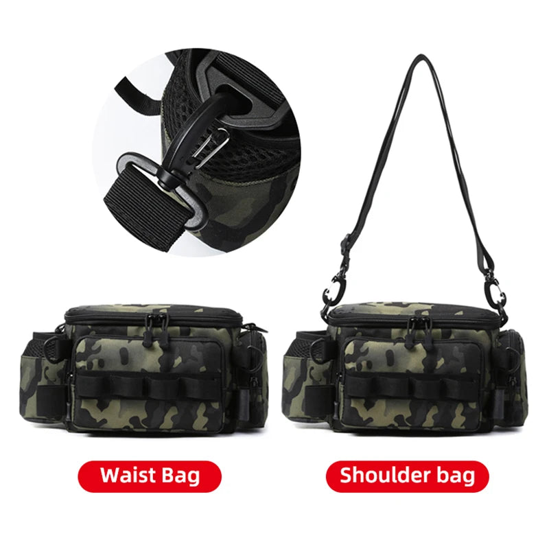 Fishing Tackle Bags Waist Fanny Pack Fishing Lures Line Box Utility Storage Accessories Outdoor Camping