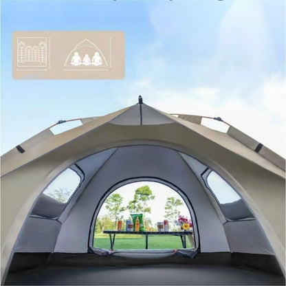 Automatic Reactive Sunshade Camping Tent with Two Doors & Windows