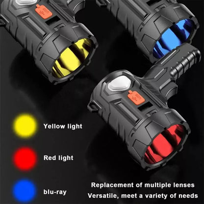 Solar/USB Rechargeable LED Spotlight Flashlight Searchlight