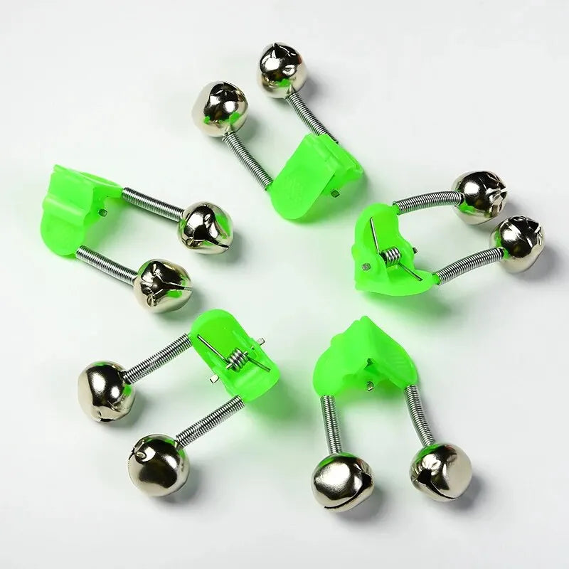 5pcs/lot Fishing Bite Alarms Fishing Rod Bell Rod Clamp Tip Clip Bells Ring