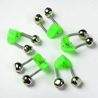 5pcs/lot Fishing Bite Alarms Fishing Rod Bell Rod Clamp Tip Clip Bells Ring
