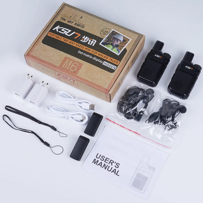 KSUT PMR446 Walkie Talkie 2pcs/1pcs Mini Size Portable Handheld Radio Wireless Set Two Way Radio Station Comunicador Transceiver