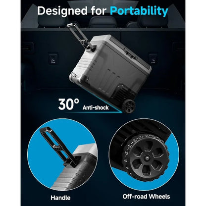 Car Fridge Portable 12 Volt Refrigerator - 53 Quart(50L) Electric Cooler with 12/24V DC&110-240V AC