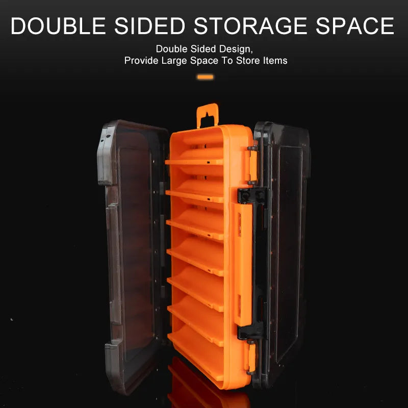 Kingdom Bait Fishing Tackle Box 12 14 Compartments Lure Hook Accessories Boxes Double-sided Portable Plastic Bait Storage Box