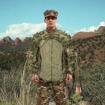 Ghillie Suit Breathable Ghillie Suit For Turkey Hunting Hunting Gear Camouflage Material Woodland