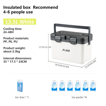Camping Ice Box Large Capacity Car Refrigerator Portable Cooler
