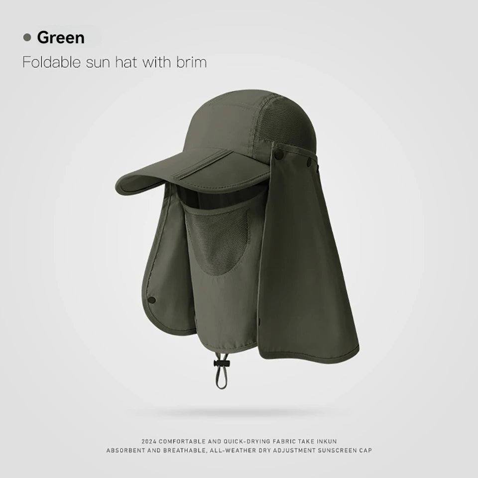 GTUBIKE Fishing Cap Windproof And Face-protecting Hat Outdoor Sports Climbing Cycling Breathable Facemask For Women And Men