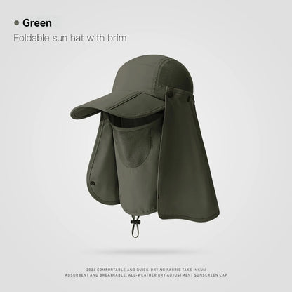 GTUBIKE Fishing Cap Windproof And Face-protecting Hat Outdoor Sports Climbing Cycling Breathable Facemask For Women And Men