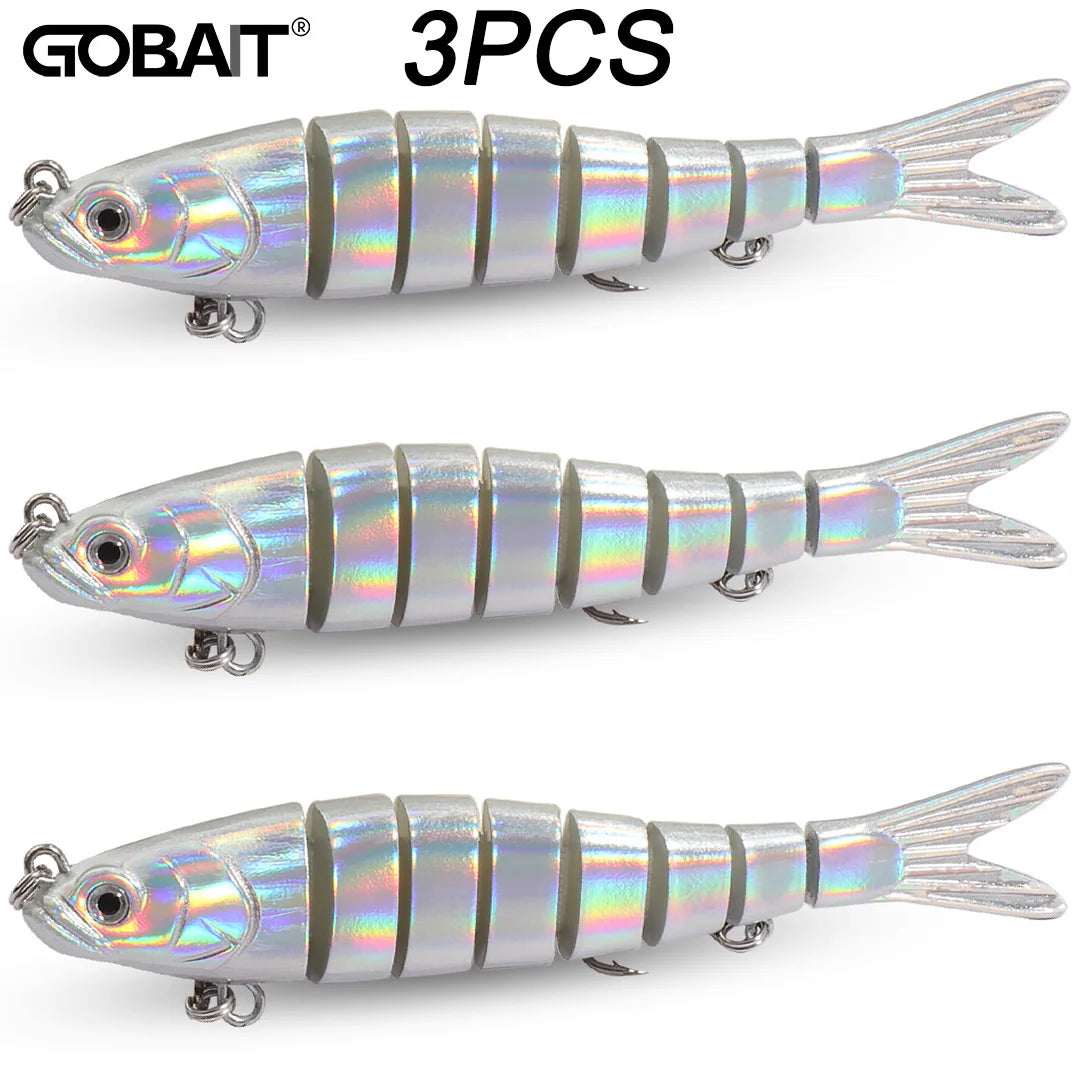 3PCS Swimbait 11g 16g 27g Multi Joint Lure Sinking Pencil Bionic Swimming Pesca Bass Treble Hook