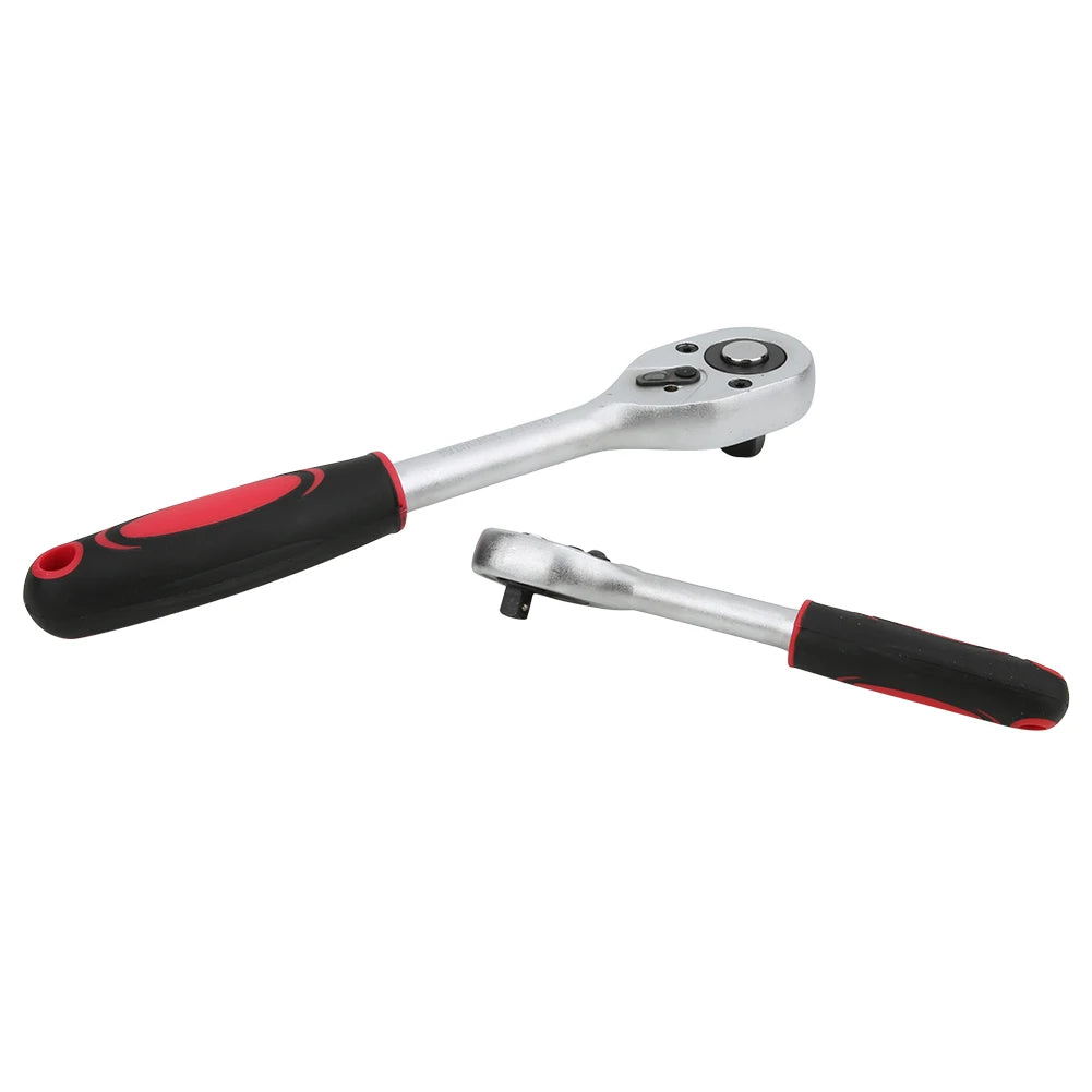 Screwdriver Tool Set Mechanics Wrench Set Wrench Socket Screwdriver Tool Set Kit Mechanics 1/2 1/4in with Case