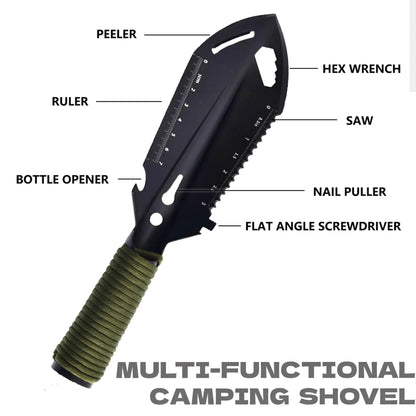 Outdoor camping, soldier shovel, multifunctional tactical hand shovel, portable excavator, garden garden shovel, vegetable garde