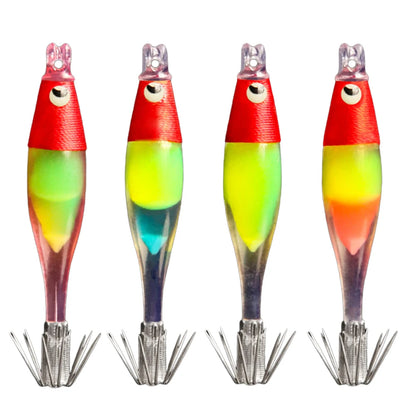 Luminous UV Blowing Tube Fishing Lure Wood Shrimp Bait Fishing Explosion Hook
