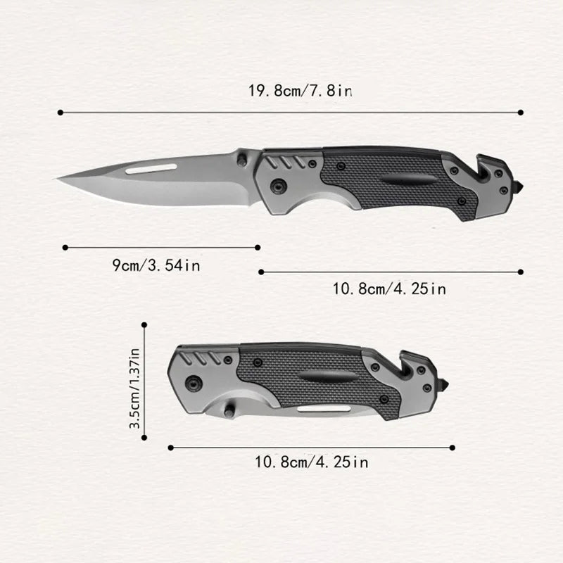 Outdoor Stainless Steel Folding Knife High Hardness Portable EDC Camping Pocket Knife Hiking T