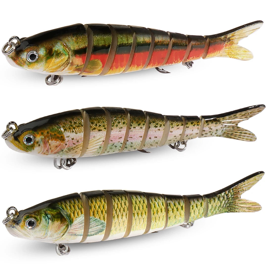 3PCS Swimbait 11g 16g 27g Multi Joint Lure Sinking Pencil Bionic Swimming Pesca Bass Treble Hook