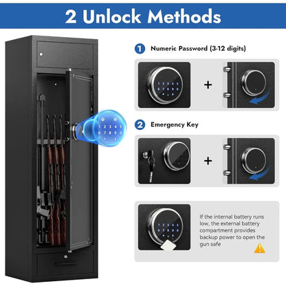 10-15 Gun Safes for Home Rifle and Pistols, Large Gun Cabinets for Rifles and Shotguns,Gun