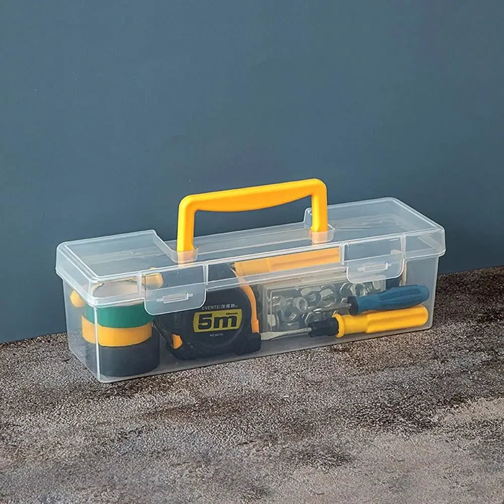 Transparent Hardware Tool Box Multifuntional Toolbox Plastic Parts Box Tool Organizer Household Tool Storage Box