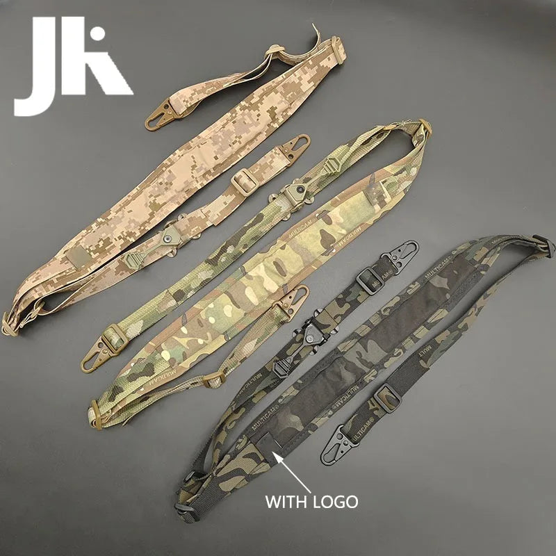 Tactical Quick Release Sling Strap 2 Points Adjustable Rifle Nylon Strap Outdoor Hunting Weapon HK416