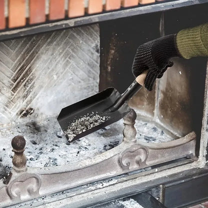 1pc Chimney Shovel Fireplace Tools Steel Dustpan Ash Shovel Fireplace Cleaning Tool Wood Burner Accessories