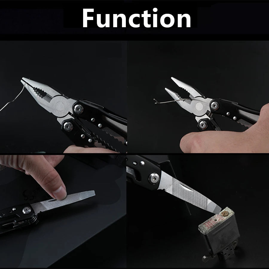 Stainless Steel Folding Multifunction Tools Emergency survival Knife Pliers