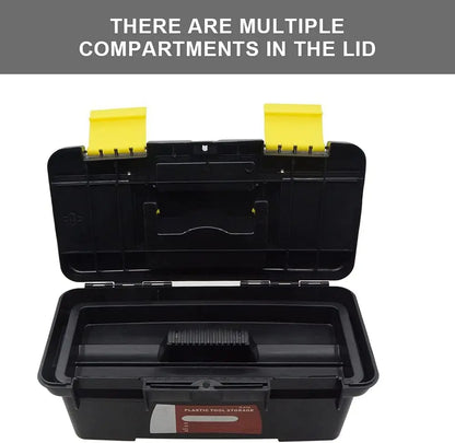 10 inch Double-Layer Tool Storage Box,Hand Tool Case Portable Toolbox,2 Layer Plastic Hand Tool Chest Storage Case.