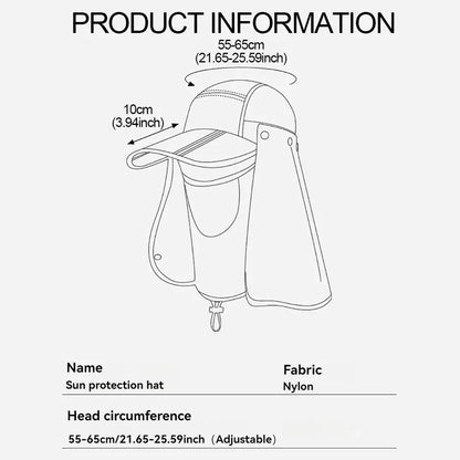 GTUBIKE Fishing Cap Windproof And Face-protecting Hat Outdoor Sports Climbing Cycling Breathable Facemask For Women And Men