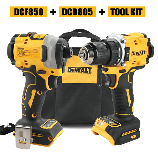 2025 DeWalt lithium brushless electric screwdriver, electric hand drill, impact drill combination kit DCD805 DCF850